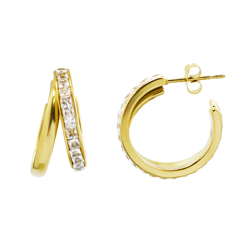 PIERCE Double Hoop Earrings